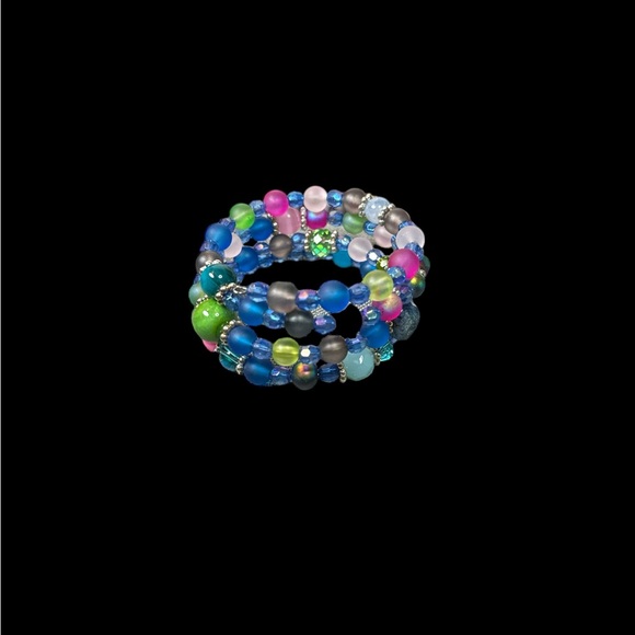 Spring bling, memory wire, stackable bracelet - Picture 2 of 6